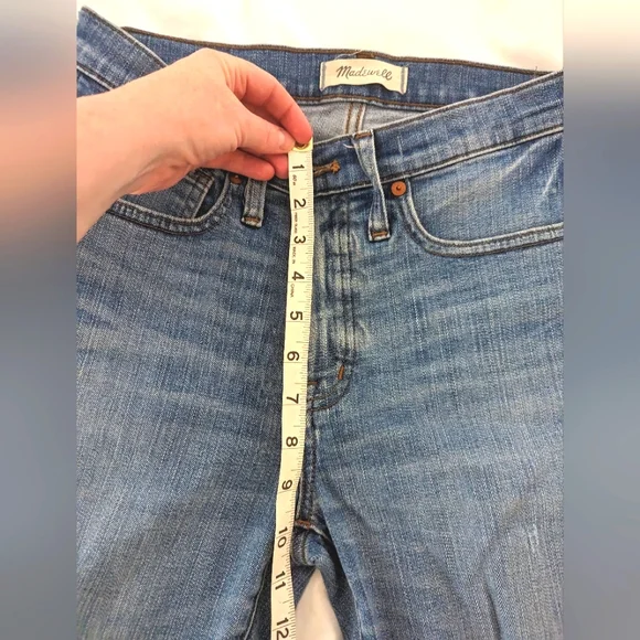 Madewell 9" high rise skinny distressed denim - Picture 7 of 9